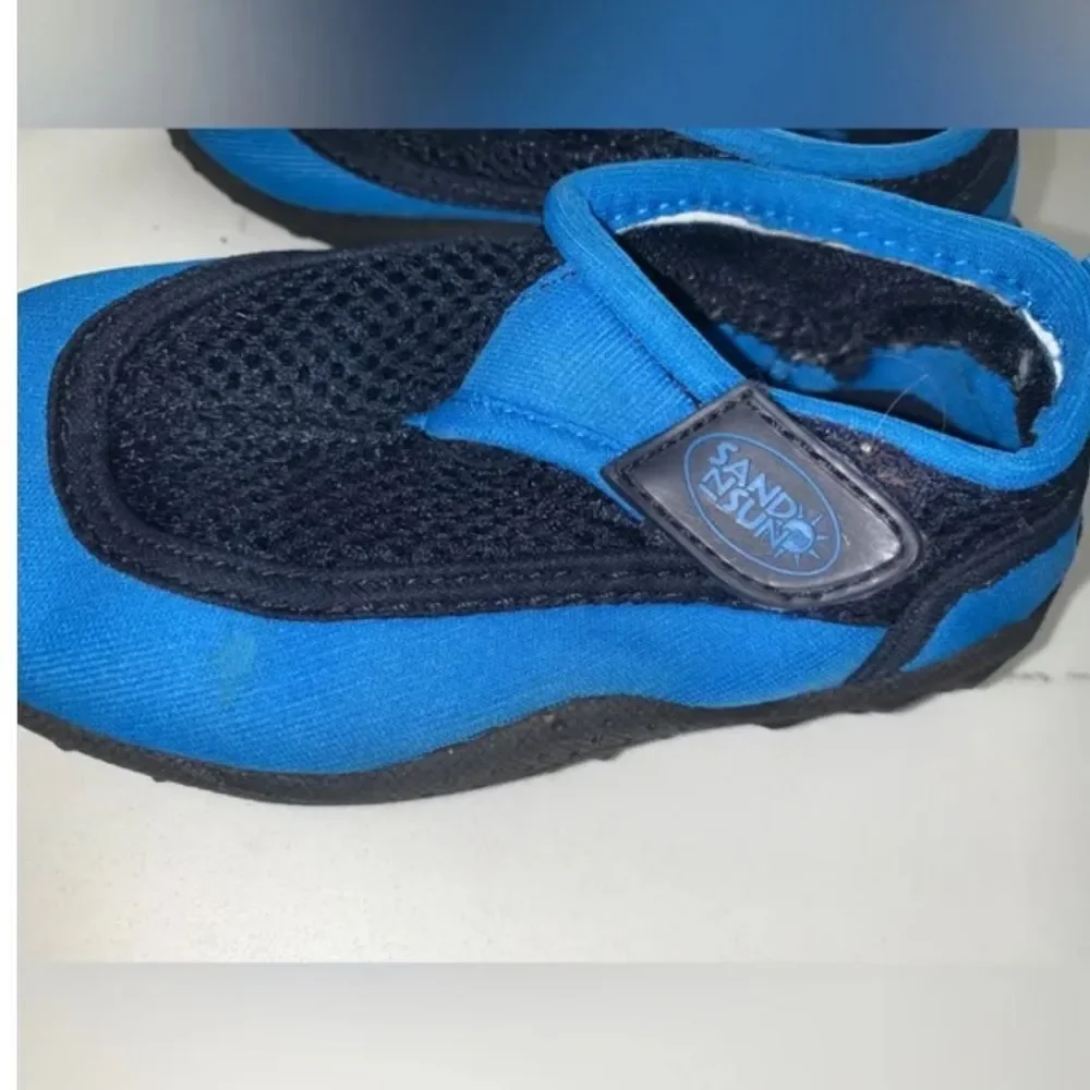 Sand & Sun Infant Baby Boys Black Blue Water Beach Vacation Slip-on Shoes‎ 6